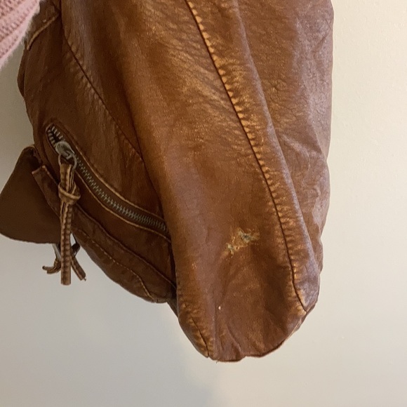 Brown faux leather bag - Picture 3 of 5